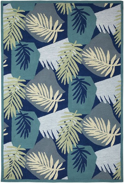 Trans Ocean Capri Patchwork Palms Navy 173333
